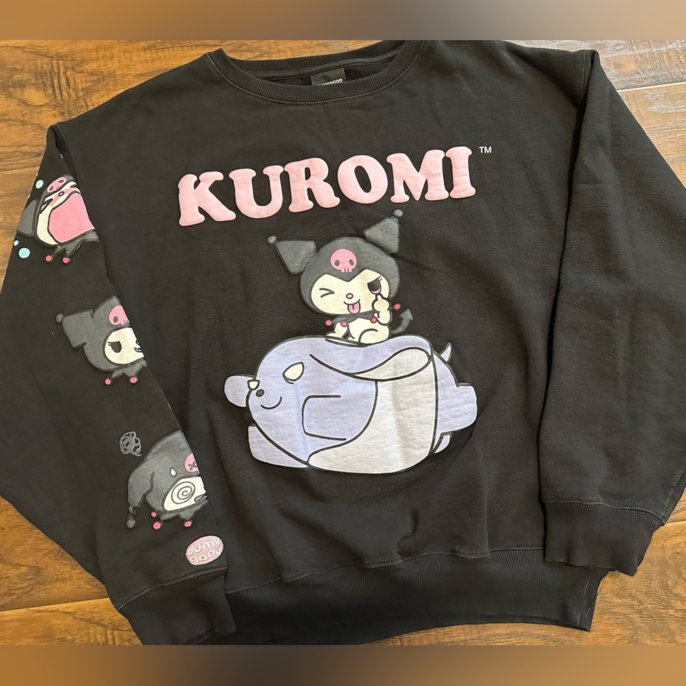 Sanrio Kuromi Dumbgood Black Sweatshirt Size Large
